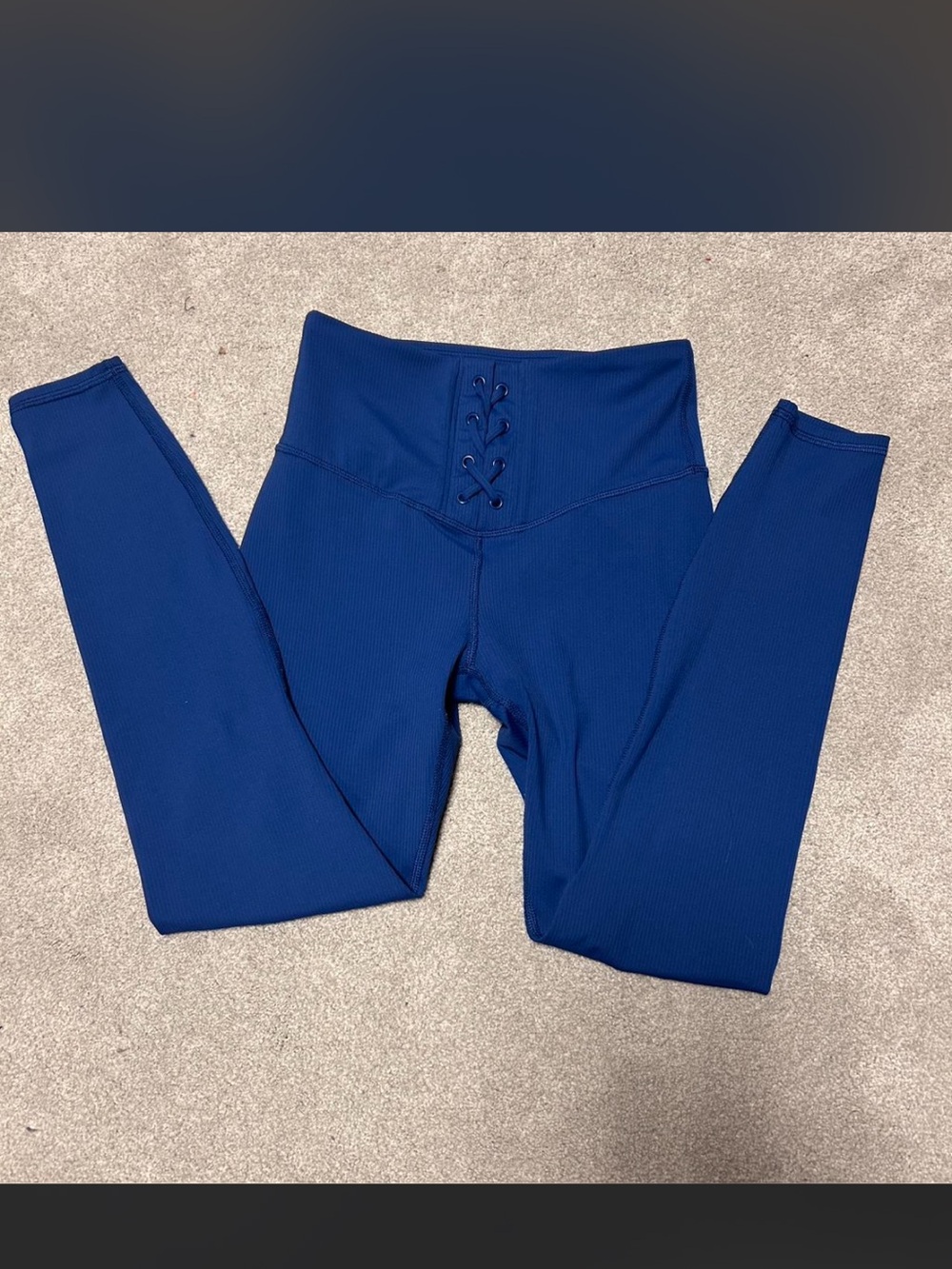JoyLab Kids Lace-Up High-Waist Leggings in Royal Blue